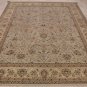 8x10 WOOL HAND KNOTTED AREA RUG TEAL BEIGE MASTERPIECE