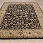 NEW 8x10 WOOL HANDMADE AREA RUG BLACK IVORY MASTERPIECE