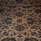 10x14 WOOL AREA RUG PERSIAN KASHAN HANDMADE GOLD BLACK