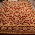 10x14 WOOL AREA RUG PERSIAN HANDMADE JAIPUR LARGE RED