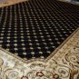 10x14 WOOL SILK AREA RUG PERSIAN FLUER DE LIS LARGE NEW