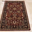 4x6 WOOL AREA RUG PERSIAN RED BLACK HAND MADE TUFTED