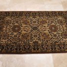 4x6 WOOL AREA RUG PERSIAN BEIGE PLUM HAND MADE TUFTED