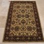4x6 WOOL AREA RUG PERSIAN BEIGE RED HAND MADE TUFTED