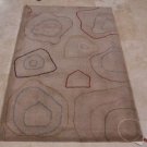 4x6 WOOL AREA RUG MODERN BEIGE HAND MADE TUFTED KITCHEN