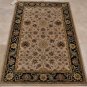 4x6 WOOL AREA RUG PERSIAN BEIGE BLACK HAND MADE TUFTED