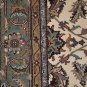 9x12 WOOL RUG PERSIAN KASHAN HANDMADE IVORY GREEN GOLD