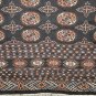 9x12 RUG TRIBAL BOKHARA HANDMADE BLACK TURKOMAN RED BLU