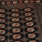 9x12 RUG TRIBAL BOKHARA HANDMADE BLACK TURKOMAN RED BLU