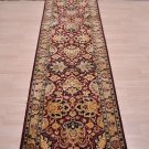 2.5x13 WOOL RUNNER HAND KNOTTED WINE BEIGE PERSIAN FINE