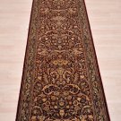 2.5x10 WOOL RUNNER HANDMADE KNOTTED RED BLUE PERSIAN