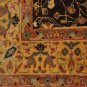 2.5x18 RUNNER HANDMADE WOOL SAROUK BROWN GOLD OVERSIZE
