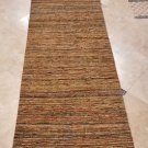 2.5x9 RUNNER HANDMADE WOOL MULTI MODERN VEGETABLE DYE