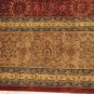 9x12 AREA RUG FINE PERSIAN BURGUNDY RED RUST GREEN LT