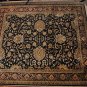 8x10 WOOL RUG PERSIAN KASHAN HANDMADE BLACK RED GREEN