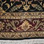8x10 WOOL RUG PERSIAN KASHAN HANDMADE BLACK RED GREEN