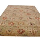 9x12 AREA RUG GREEN RUST HANDMADE TWISTED WOOL KNOTTED