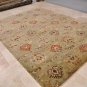 9x12 AREA RUG GREEN RUST HANDMADE TWISTED WOOL KNOTTED
