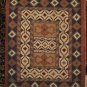 5x8 WOOL AREA RUG HANDMADE TURKISH KILIM RED GREEN