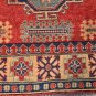 6x7 AREA RUG WOOL HAND KNOTTED TRIBAL KAZAK RED IVORY