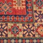 6x7 AREA RUG WOOL HAND KNOTTED TRIBAL KAZAK RED IVORY