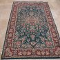 5x7 AREA RUG ALL WOOL HAND KNOTTED FINE AQUA GREEN RED