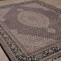 9x12 WOOL & SILK AREA RUG HANDMADE ORIENTAL BLACK IVORY