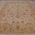 9x12 AREA RUG PERSIAN VEGETABLE DYE WOOL BEIGE GOLD NEW