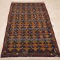 NEW 4x6 WOOL HANDMADE AREA RUG PERSIAN BLUE RED GOLD