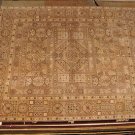 8x10 WOOL RUG PERSIAN JAIPUR GEOMETRIC HANDMADE TAN MIX