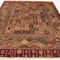 8x10 HANDMADE WOOL RUG PATCHWORK QUILT BEIGE BLUE RED