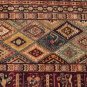8x10 HANDMADE WOOL RUG PATCHWORK QUILT BEIGE BLUE RED