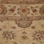 7x8 AREA RUG WOOL HANDMADE VEGETABLE DYE CHOBI IVORY