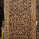 5x8 AREA RUG ALL WOOL HAND KNOTTED FINE EGG-PLANT IVORY