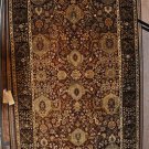 5x8 AREA RUG WOOL HAND KNOTTED FINE JAIPUR RED BLACK