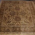 9x9 PERSIAN RUG HANDMADE WOOL SQUARE JAIPUR GOLD OLIVE