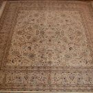 9x9 PERSIAN WOOL RUG VERY FINE HANDMADE SQUARE IVORY