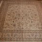 9x9 PERSIAN WOOL RUG VERY FINE HANDMADE SQUARE IVORY