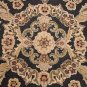 8x8 SQUARE WOOL RUG PERSIAN HANDMADE CHARCOAL LT CAMEL