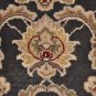 8x8 SQUARE WOOL RUG PERSIAN HANDMADE CHARCOAL LT CAMEL