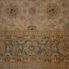 8x8 SQUARE WOOL RUG CHOBI VEGETABLE DYE BEIGE BLUE AREA