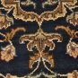 3 FOOT ROUND HANDMADE AREA RUG NAVY RED JAIPUR KNOTTED