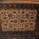 8x10 WOOL AREA RUG PERSIAN HANDMADE JAIPUR IVORY BLACK