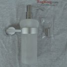 Glass Chrome Liquid Soap Bathroom Kitchen Sanitizer Lotion Dispenser Wall Mount
