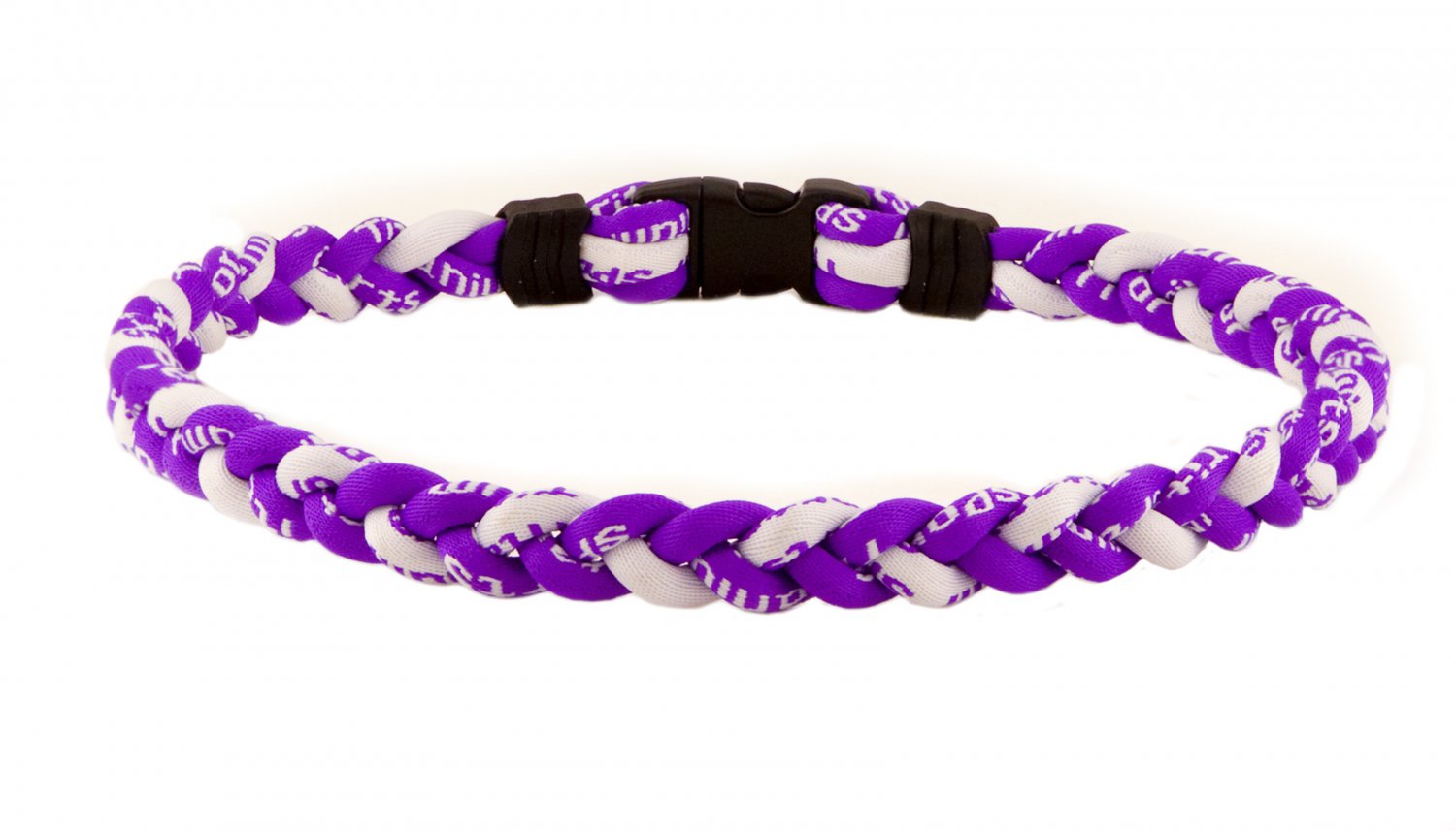 Ionic Titanium Sports Necklace Purple & White 22.5"