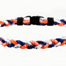 Ionic Titanium Sports Necklace - Orange, Navy Blue, & White 17.5"