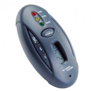New Breathalyzer Keychain Car Gadget - Flashlight + Stopwatch