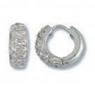 PAVE DAINTY OR BABIES HUGGIE DOME CZ EARRINGS HOT SELLER!!!
