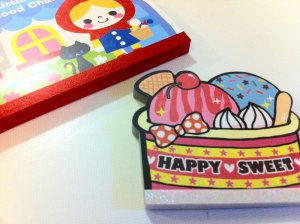 Die Cut Ice Cream and The Little Red Riding Hood Chan Notepad Set