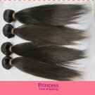 14"virgin brazilian human hair extension, straight,1pcs/lot,1b#2 (3.5oz/pc)